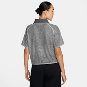 Nike   Sportswear Loose Lace Polo Jersey Top grijs