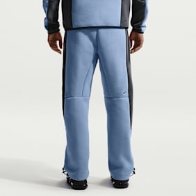 Nike   Tech Color-Block Open-Hem Fleece Pants niebieski