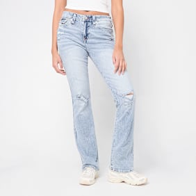 True Religion Becca Mid Rise Bootcut Flap bleu