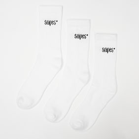 SNIPES 3 PACK - Small Logo Crew Socks blanco