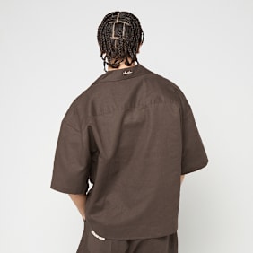 Another Cotton Lab Another Linen Short Sleeve Shirt castanho