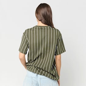 Karl Kani Small Signature Essential Pinstripe OS Tee verde