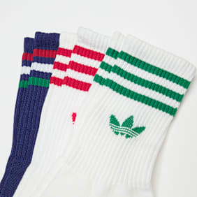 adidas Originals 3 PACK - 3S CREW S  white/lucid red/lucid blue multicolorido