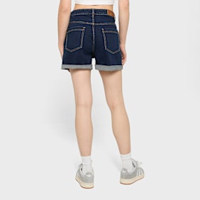 Urban Classics Ladies High Waist Denim Shorts bleu