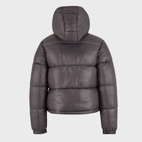 Urban Classics Boys Shiny Puffer Jacket With Hood marrone