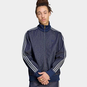 adidas Originals Firebird Adicolor Raw Denim Track Top bleu