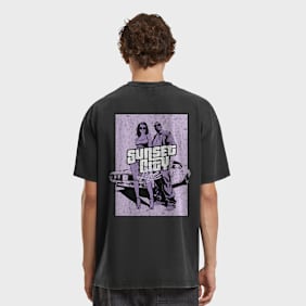 Mister Tee Sunset City Vintage Oversize Tee nero