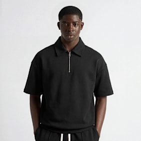 Burocs Quarter Zip T-Shirt crna