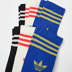 Undefined Brand 6 PACK - 3 Stripes Crew Socks višebojno