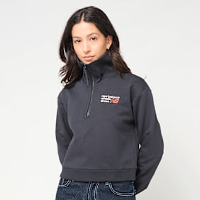 New Balance Athletics Premium Logo Oversized Half Zip blu
