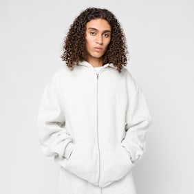Urban Classics Fluffy Zip Hoody szary