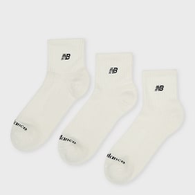 New Balance 3 PACK - Black Patch Logo Seasonal Ankle bijela