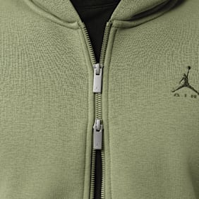 Jordan Brooklyn Oversized Fleece Full Zip Basketball groen