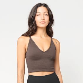 aim'n Shape Seamless Cross Back Bralette bruin