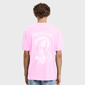 Mister Tee Blessed Soul Mary Oversize Tee lichtroze