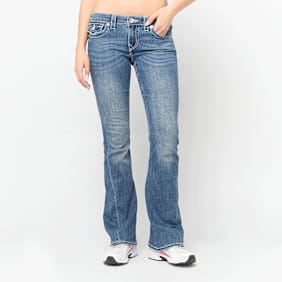 True Religion Joey Low Rise Flare blauw