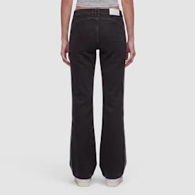 adidas Originals Superstar Low Rise Flared Leg Denim Pants noir