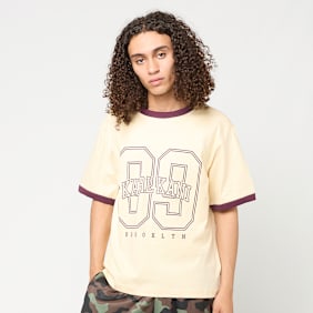 Karl Kani College 89 Regular Ringer T-Shirt beż