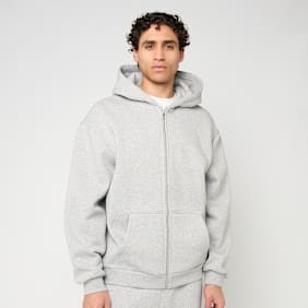 Urban Classics Fluffy Zip Hoody grigio