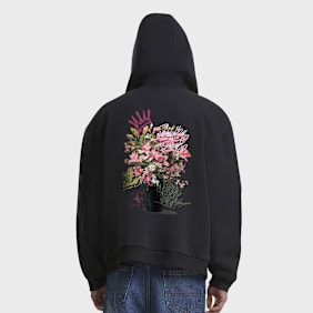 Mister Tee Urban Bloom Fluffy Zip Hoody nero
