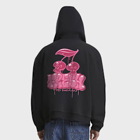 Mister Tee Fresh to Death Cherries Fluffy Zip Hoody noir