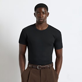 Burocs Slim Rib T-Shirt preto