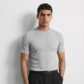 Burocs Slim Rib T-Shirt grau