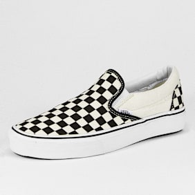 Vans Classic Slip On (Checkerboard) blanc