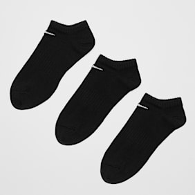 Nike 3 PACK - Everyday Lightweight Training No-Show Socks schwarz