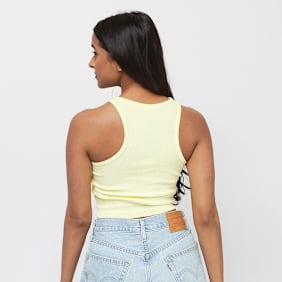 Urban Classics Cropped Rib Top jaune