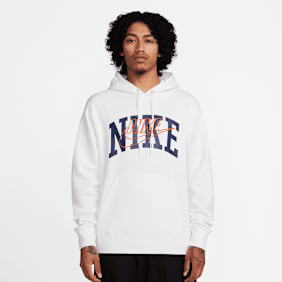 Nike   Club Fleece Brushed-Back Hoodie blanc