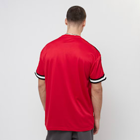Urban Classics Oversized Stripes Mesh Tee rood