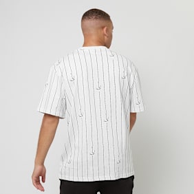 Karl Kani Small Signature Logo Pinstripe Tee weiß
