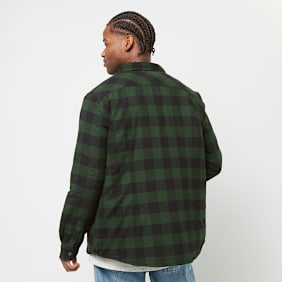 Urban Classics Padded Check Flannel Shirt groen