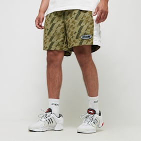 Capacité Logo Rubber Badge Colorblocked Track Shorts camouflage