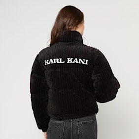 Karl Kani OG Fuzzy Corduroy Short Puffer Jacket preto