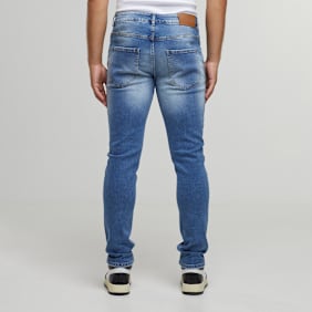 2Y STUDIOS Victor Ripped Slim Fit Jeans blau