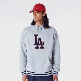 New Era MLB RIB INFILL OS HOODIE los angeles dodgers hgrnvy grijs