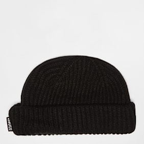 SNIPES Woven Flag Label Basic Fisherman Beanie aubergine zwart