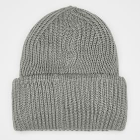 SNIPES Woven Logo Knit Beanie grau