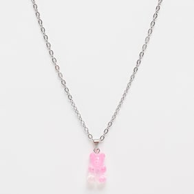 fainz Bear Chain Strawberry Milkshake silber