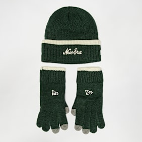 New Era New Era Script Beanie Set blk/ofw vert