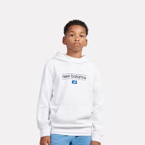 New Balance Linear Athletics Graphic French Terry Hoodie blanc