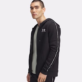 Under Armour UA Icon Fleece FZ Taping black zwart