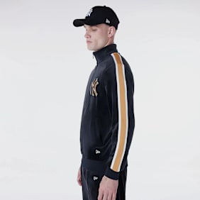 New Era MLB Velour Track Top New York Yankees schwarz