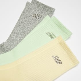 New Balance 3 PACK - Solid Midcalf Embroidery Logo Socks multicolore