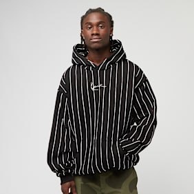 Karl Kani Signature Logo Pinstripe Oversized Hoodie nero
