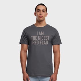 Mister Tee Nicest Red Flag Tee grijs