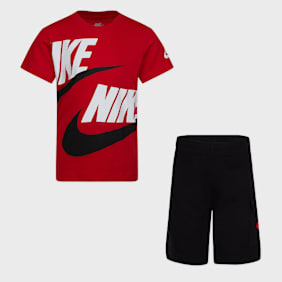 Nike   Sportswear High Brand Read Cargo Shorts Set (2 Piece) vermelho