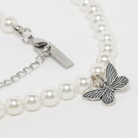 fainz 925 Butterfly Pearl Chain silber